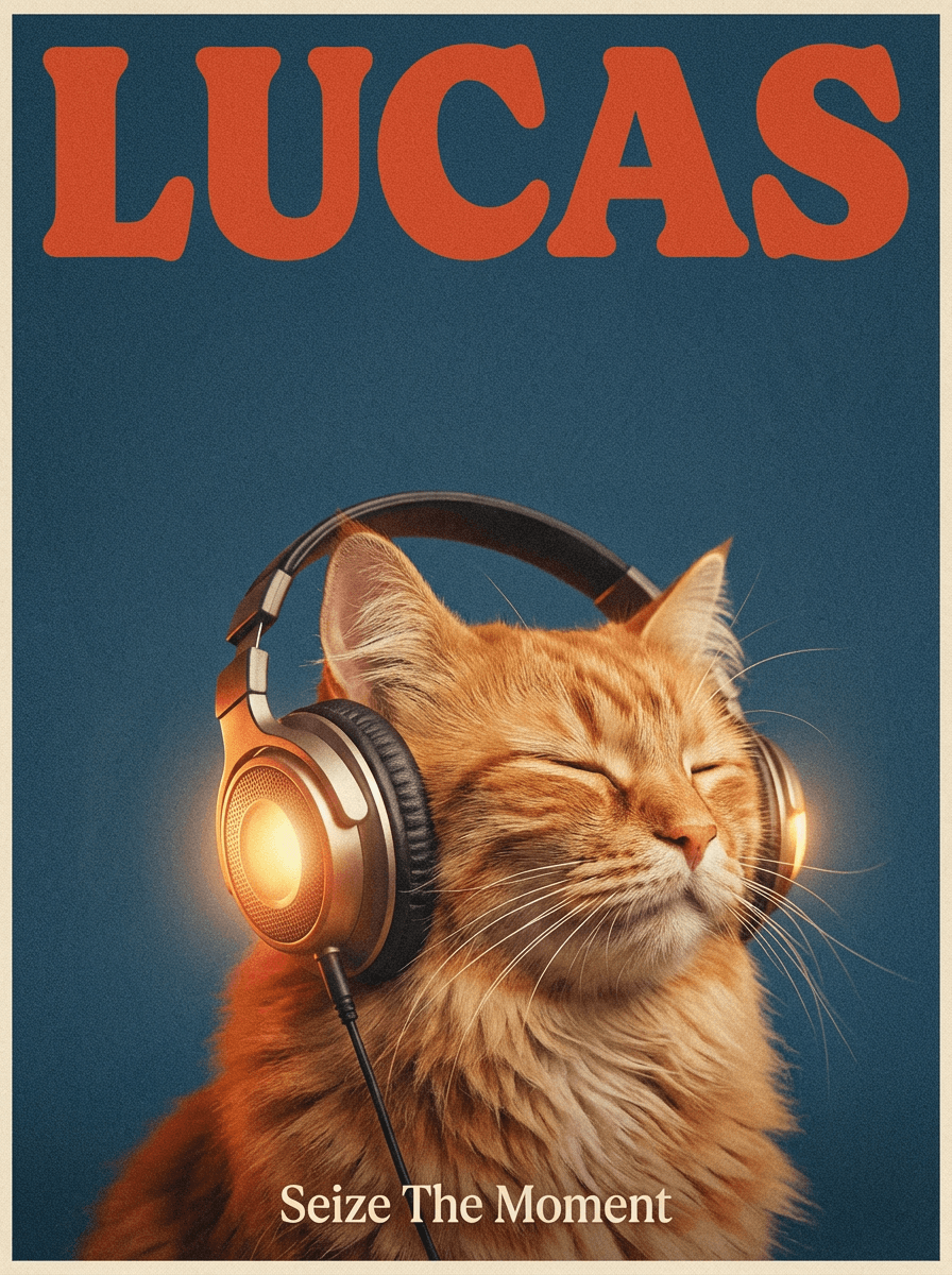Retro Cat Poster